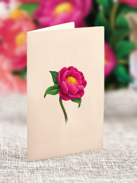 Peony Paradise notecard for personal greeting