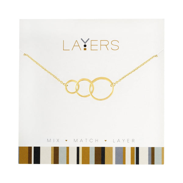 Lay-43G 3 circles necklace
