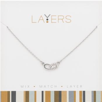 CZ & Silver Loops necklace LA&-523S