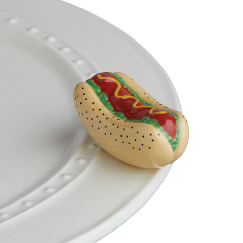 Chicago Dog Hot Dog in a bun Mini by Nora Fleming