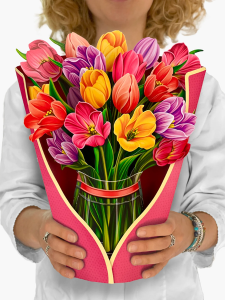 Festive Tulips Greeting Card