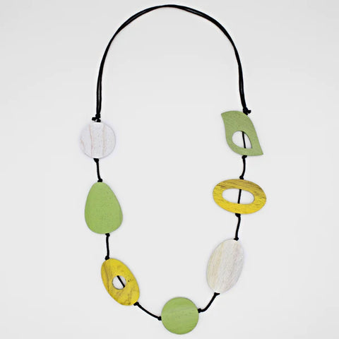 Abstract Lime Wrenly Necklace