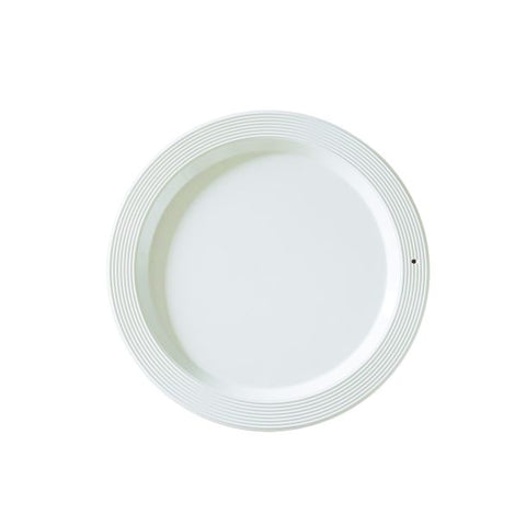 Pinstripes round melamine platter MEL17 - can be used with low and high risers