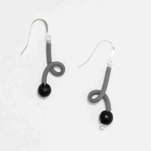 Grey and Black Ava Earrings by Sylca Designs