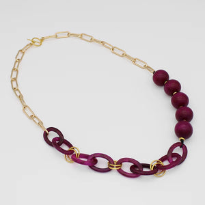 SD24N46 PURPLE links necklace