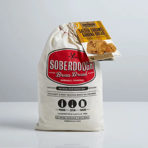 Packaging of Soberdough Salted Caramel Banana Bread mix