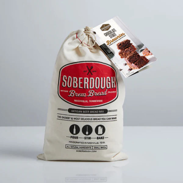 Package of Soberdough Chocolate Stout Brew Bread Brownie Mix