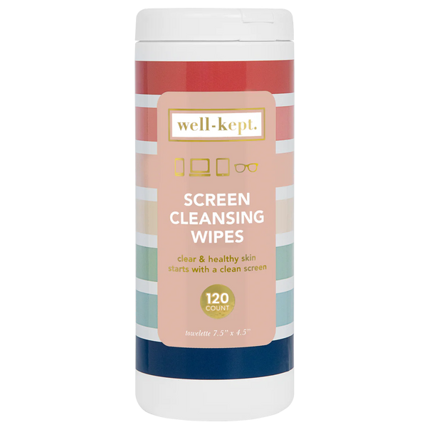 Canister well-kept screen cleansing wipes