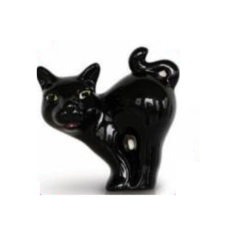 #419 Nora Fleming black cat mini - Scaredy Cat