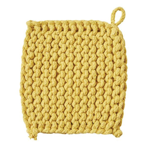 Crochet trivet, potholder yellow