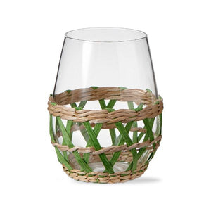 Island Stemless Wine Glass - green