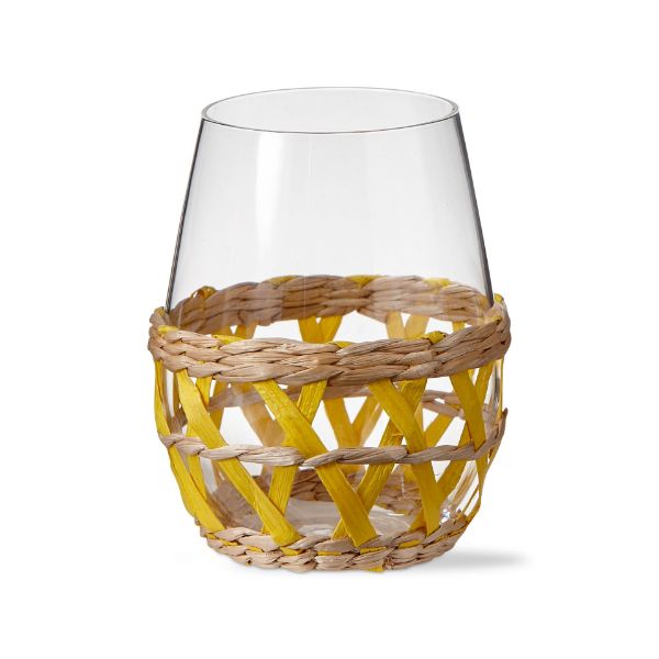 Yellow Island Stemless Wine Glass