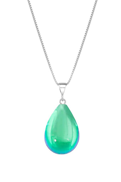 polished green crystal pendant by Leightworks