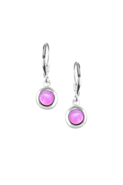pink crystal teeny tiny drop earrings