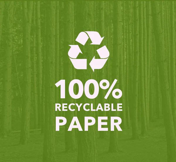 100% recyclable paper