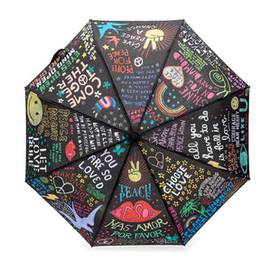 Sugarboo black art 22" retractable umbrella