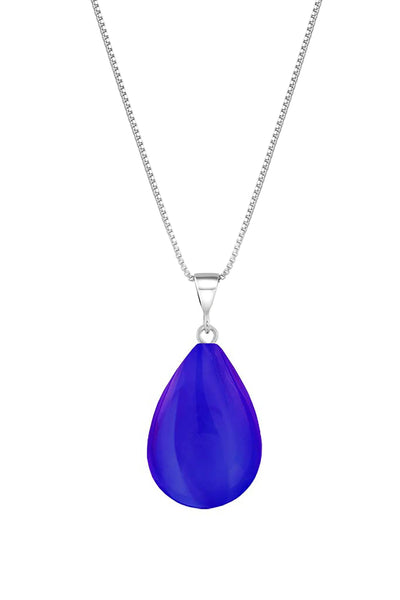 Polished violet crystal pendant by Leightworks