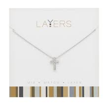 Silver cross necklace LAY-515S