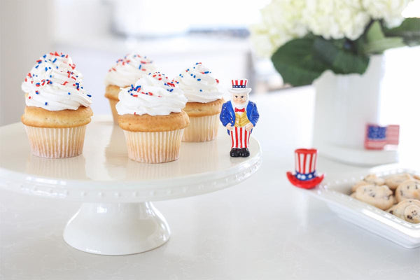 Uncle Sam - Nora Fleming Mini placed on your serving plate creates a patriotic atmosphere for your get together