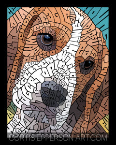 Beagle wall art print by Curtis Epperson