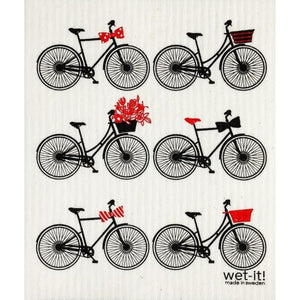 Bicycle pattern Wet-it! Swedish Dish Cloth