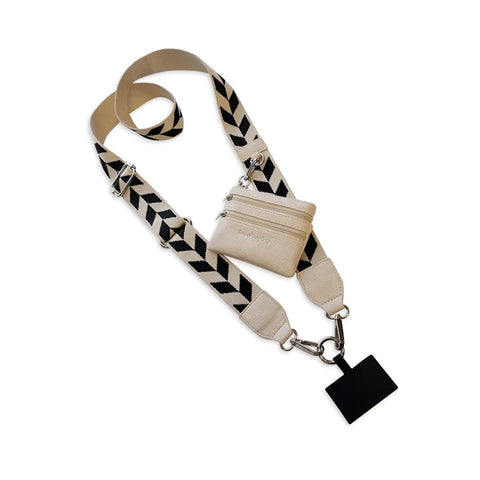 Clip & Go Strap cream/chevron print