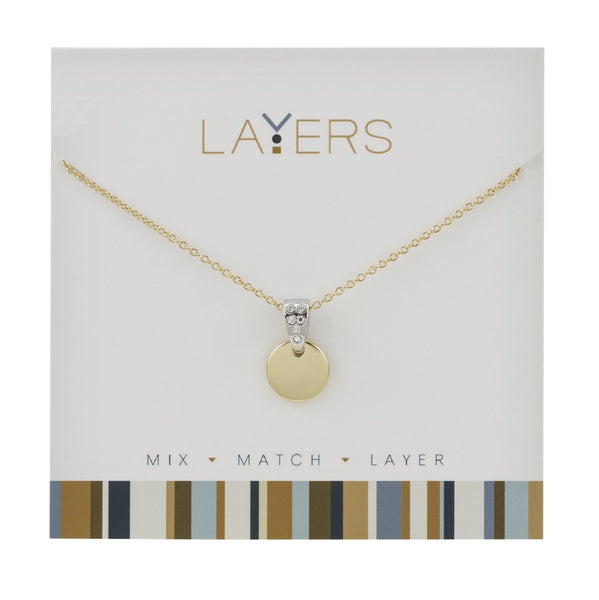 Gold Circle Layers Necklace 