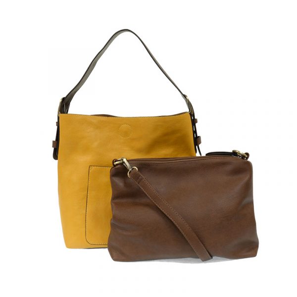 Classic Hobo Handbag, Butterscotch color with Coffee insert