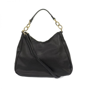 Shanae Chain Handle Convertible Handbag - Black Color