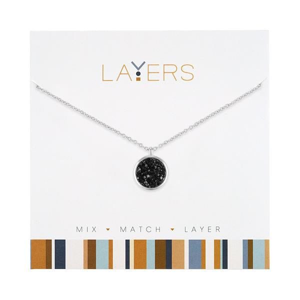 Silver necklace LAY-567S