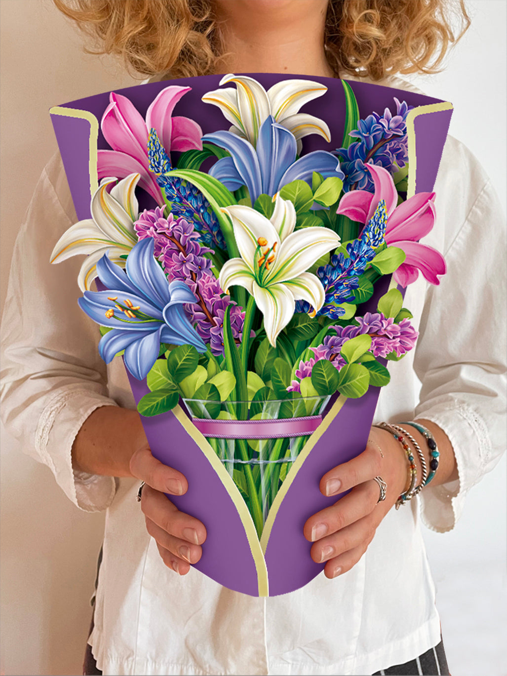 Lilies & Lupines greeting card by Fresh Cut Paper