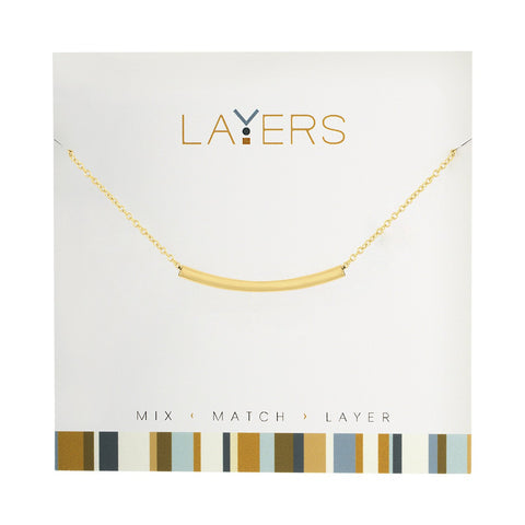 Lay-15G Gold Layers U Necklace
