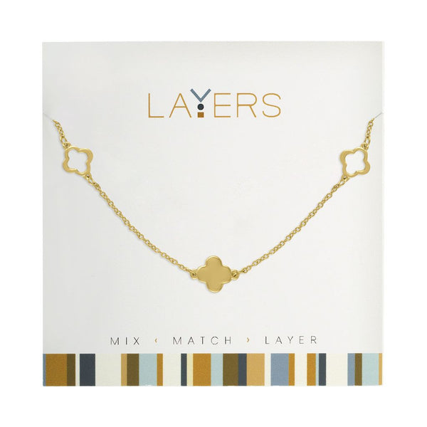 Lay-67G Layers gold necklace