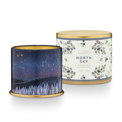 North Sky Large Vanity Tin Candle by Illume 11.8 oz