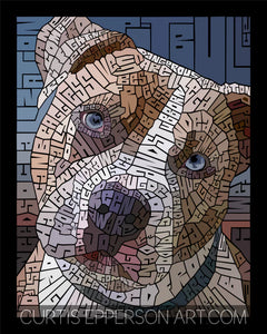 The Pitbull - word art print by curtis epperson