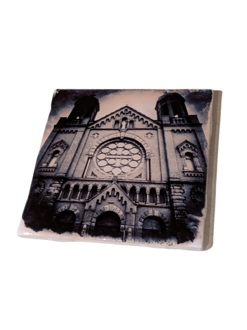 St Benedict Church Terre Haute Indiana coaster made by Cityscape Tiles