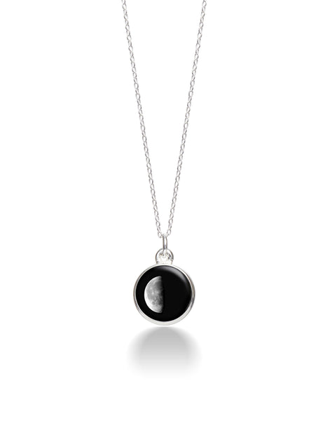 Moonglow necklace 4D waning half moon