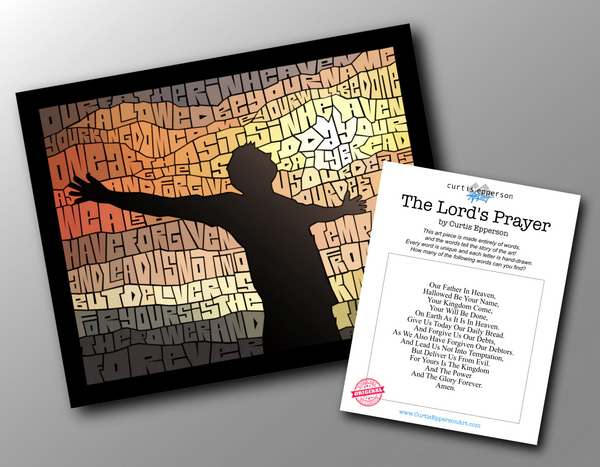 Word Guide for The Lord's Prayer mosaic art print by Curtis Epperson