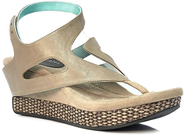 Zoey reversible sandals taupe side