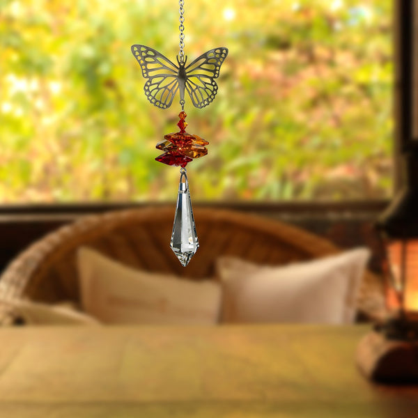 This beautiful Woodstock Chimes Butterfly Suncatcher Works equally well as a sun catcher or Christmas ornament. Hang it in your office or dorm room