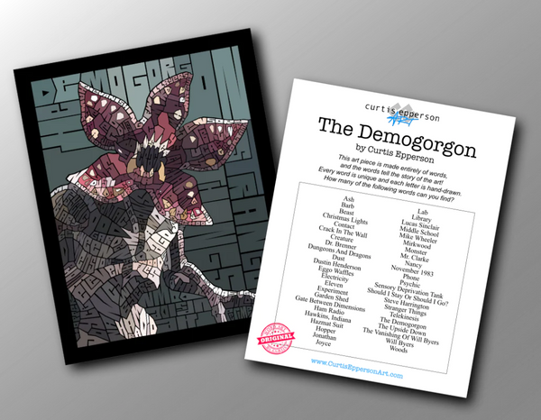 Demogorgon - Word Mosaic Art Print