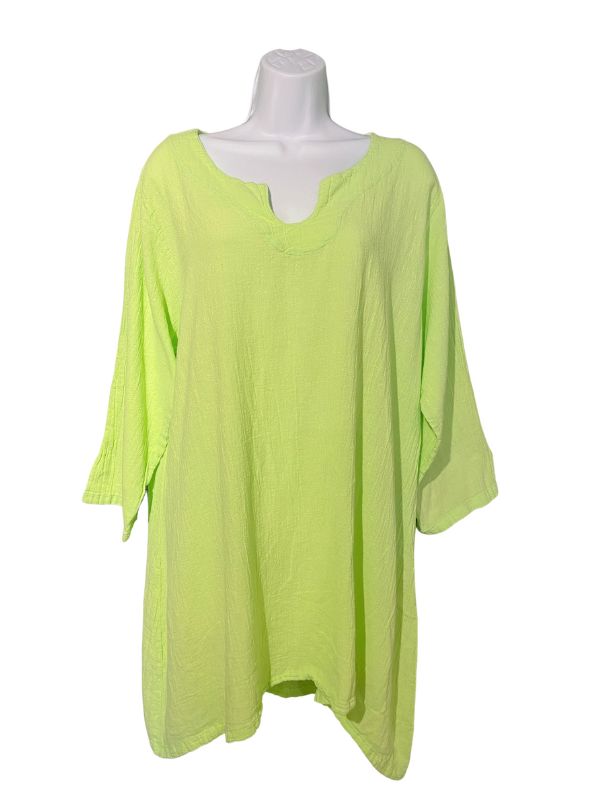 Greenapple color Joyce tunic by Cottonways