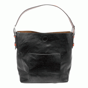 Classic Hobo Handbag in Black with Cedar color insert