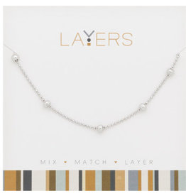 Silver Layers necklace - mini ball
