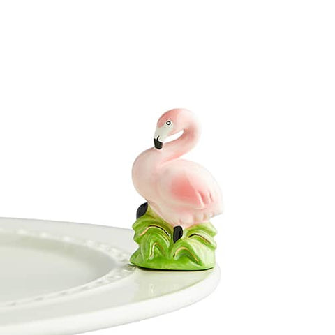Pink flamingo mini on serving platter