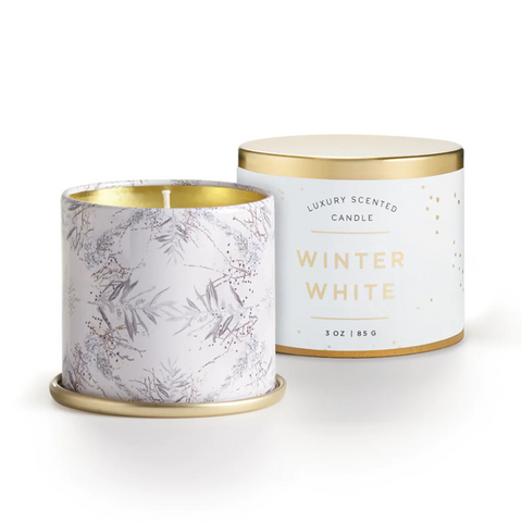 Winter White Demi Vanity Tin Candle 3 oz.